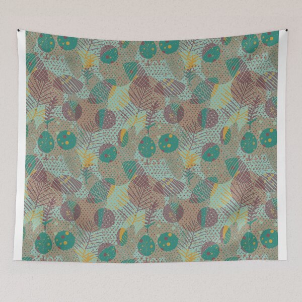 Item preview, Polka dots nature elements green designed and sold by Alessandro Remo Mazzoni Remotextiles.