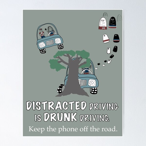 Distracted Driving Posters for Work