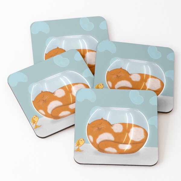 Item preview, Purrfectly at Home in a Fishbowl designed and sold by viesilencieuse.