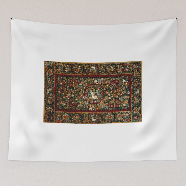 Item preview, Medieval Unicorn Floral Tapestry Duffle Bag 	 designed and sold by iuimzlirn40.