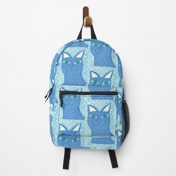 Item preview, Copy of Blue cat with Japanese waves designed and sold by Pragonette.