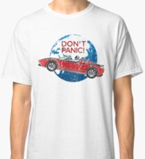 Don't Panic! - a tribute to Elon Musk, Spaceman and the Red Roadster Classic T-Shirt