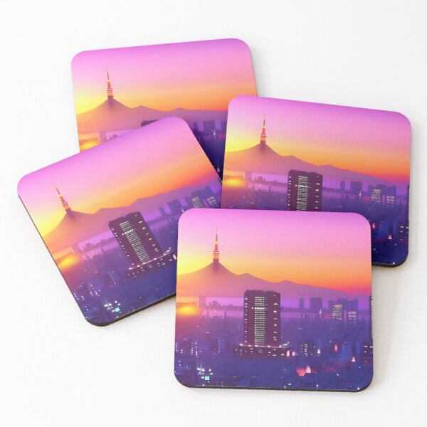 Item preview, A Lofi Chill Dreamy Cityscape at Sunset designed and sold by diamondmilk.