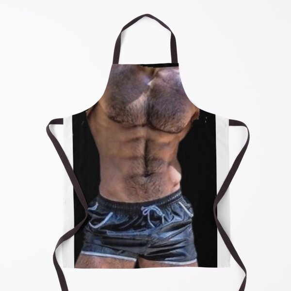 Item preview, male apron muscle man Sexy six pack man abbs joke funny designed and sold by thats2gay.