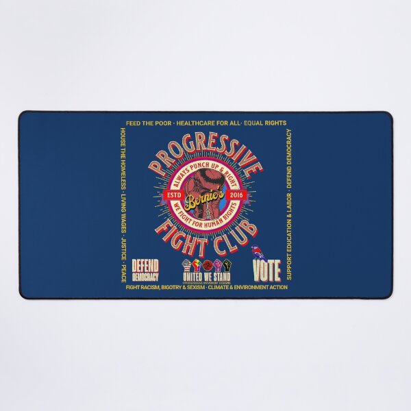 Item preview, PMD01019 Progressive Movement Designs Bernies Progressive Fight Club V4 boxing gloves design shows you support human rights democracy progressive goals for Progressives Democrats Independents designed and sold by ProgressiveLeft.