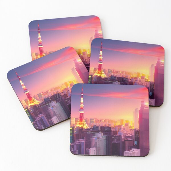 Item preview, Tokyo Lofi Chill Dreamy Cityscape at Sunset designed and sold by diamondmilk.