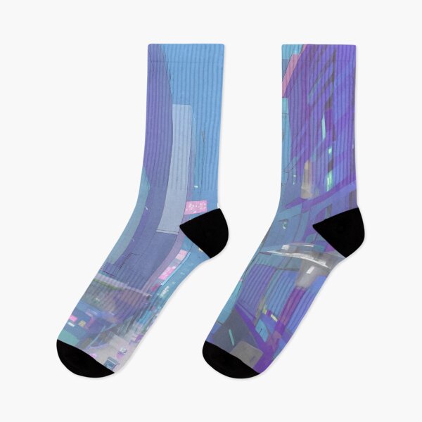 Item preview, Pastel Pink and Blue Dreamy Tokyo Cityscape designed and sold by diamondmilk.