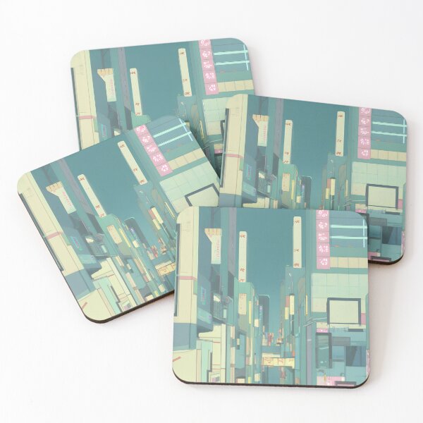 Item preview, Pastel Yellow and Blue Dreamy Tokyo Cityscape designed and sold by diamondmilk.