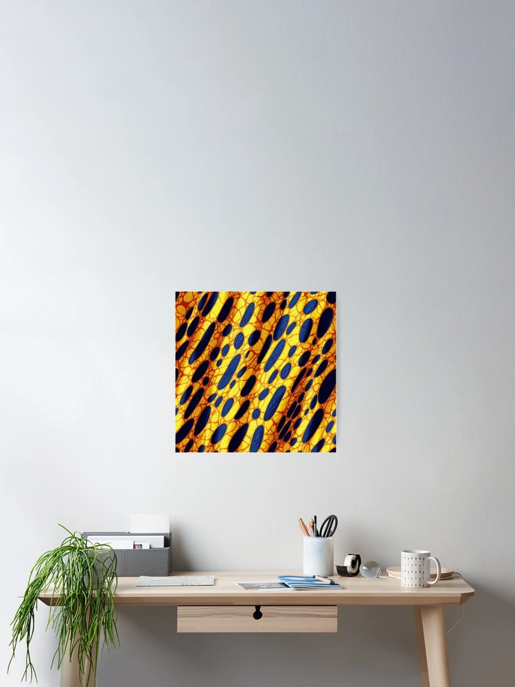 Thumbnail 2 of 3, Poster, Abstract Yellow and Blue pattern designed and sold by Rothnaric.