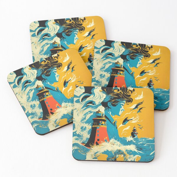 Item preview, Seaside Serenity - Embracing the Majestic Lighthouse at Sea designed and sold by DimHel2.