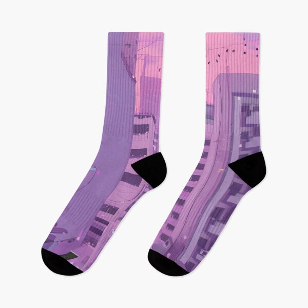 Item preview, Pastel Pink and Purple Dreamy Tokyo Cityscape designed and sold by diamondmilk.