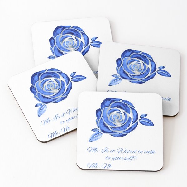Item preview, Weird To Talk To Self? Large Blue Rose designed and sold by IvaRenee.