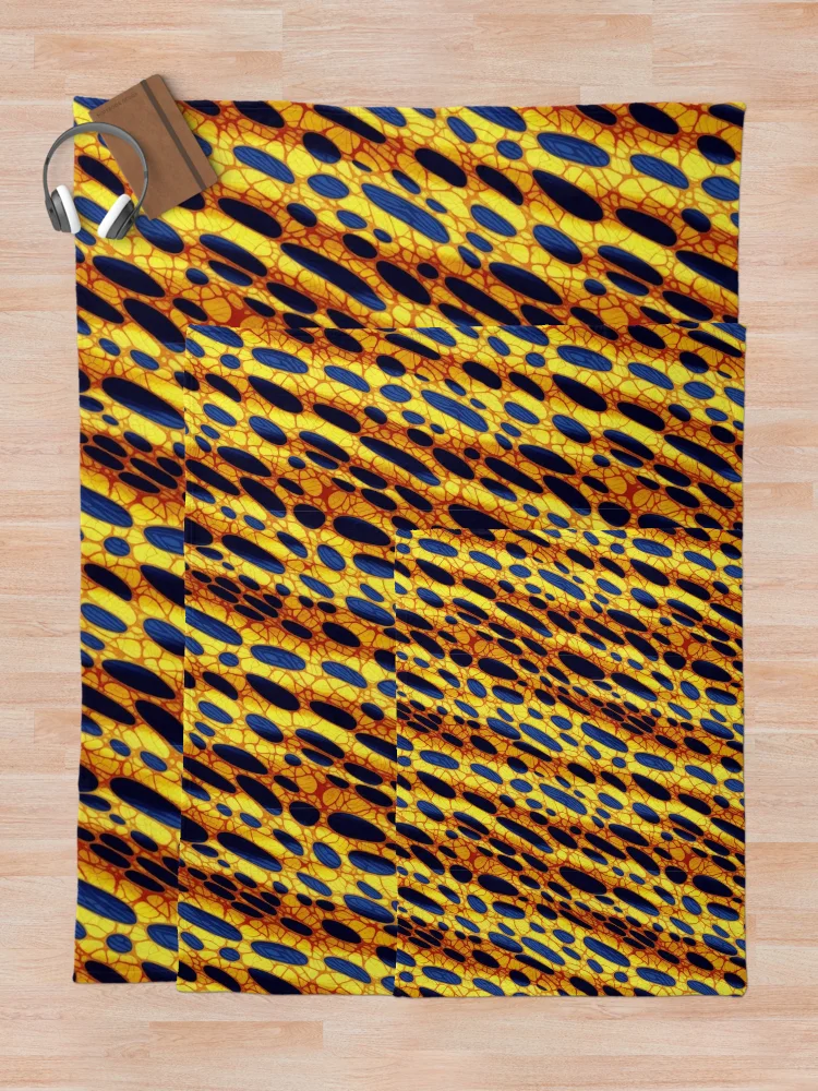 Thumbnail 5 of 6, Throw Blanket, Abstract Yellow and Blue pattern designed and sold by Rothnaric.