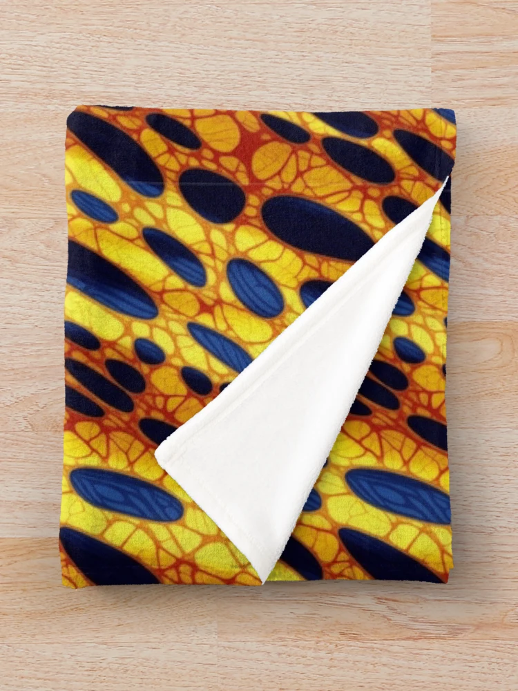 Thumbnail 3 of 6, Throw Blanket, Abstract Yellow and Blue pattern designed and sold by Rothnaric.