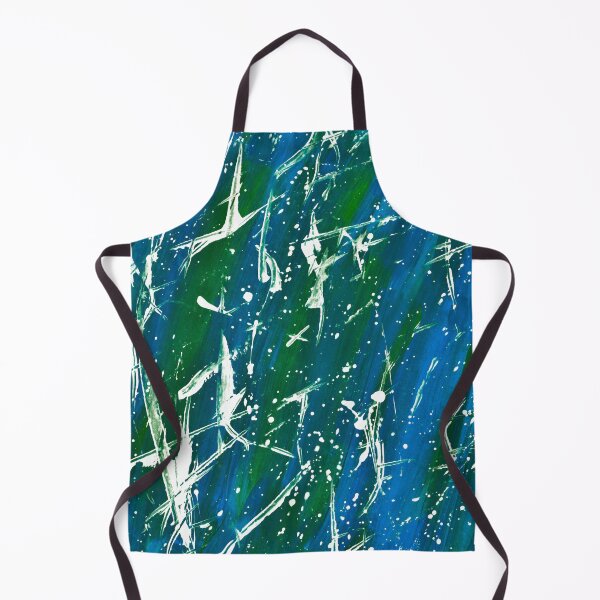 Item preview, Abstract Brushstroke Palette Knife Splatter Painting Green designed and sold by abstractwhimsy.