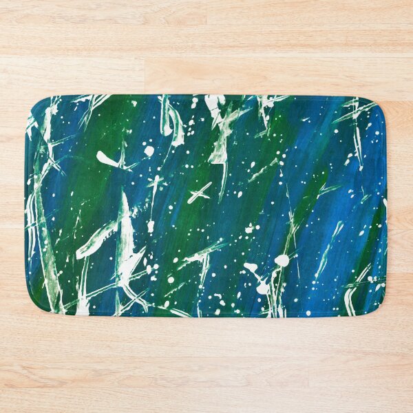 Item preview, Abstract Brushstroke Palette Knife Splatter Painting Green designed and sold by abstractwhimsy.