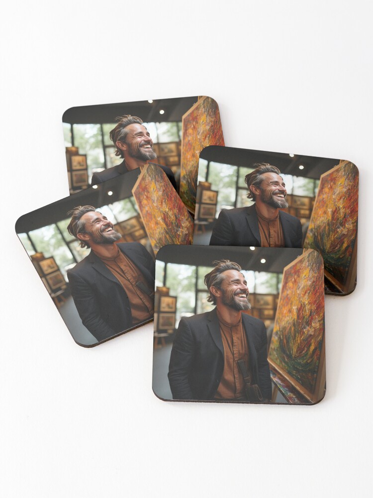 Thumbnail 1 of 5, Coasters (Set of 4), Personal AI Assistant Developer - Personalized AI Developer designed and sold by TheBrainArt.