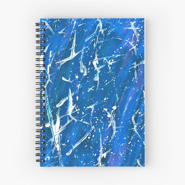 Item preview, Abstract Brushstroke Palette Knife Splatter Painting Blue designed and sold by abstractwhimsy.