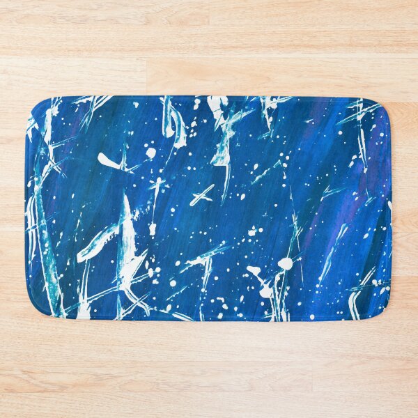 Item preview, Abstract Brushstroke Palette Knife Splatter Painting Blue designed and sold by abstractwhimsy.