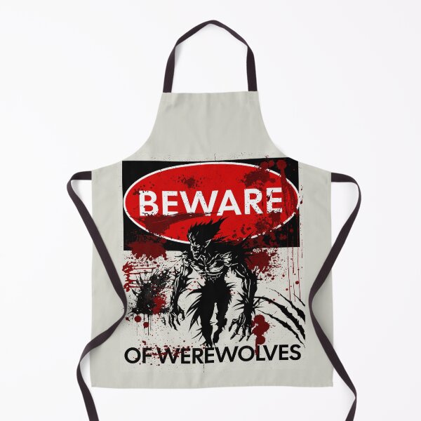 Item preview, Beware of Werewolves sign designed and sold by HolidayBug.