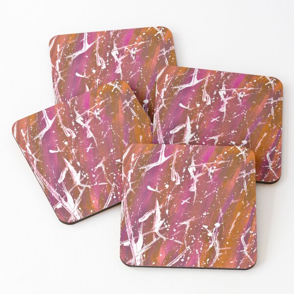 Item preview, Abstract Brushstroke Palette Knife Splatter Painting Orange designed and sold by abstractwhimsy.
