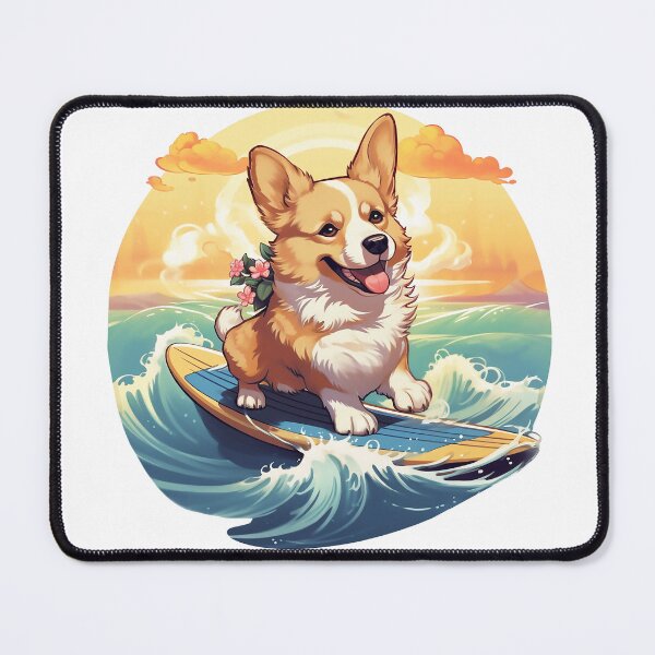 Item preview, Surfing Corgi Pup designed and sold by Kona Cat Creationz.