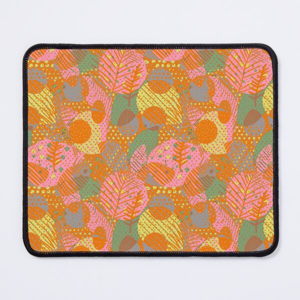 Item preview, Polka dots nature elements yellow orange pink designed and sold by Alessandro Remo Mazzoni Remotextiles.