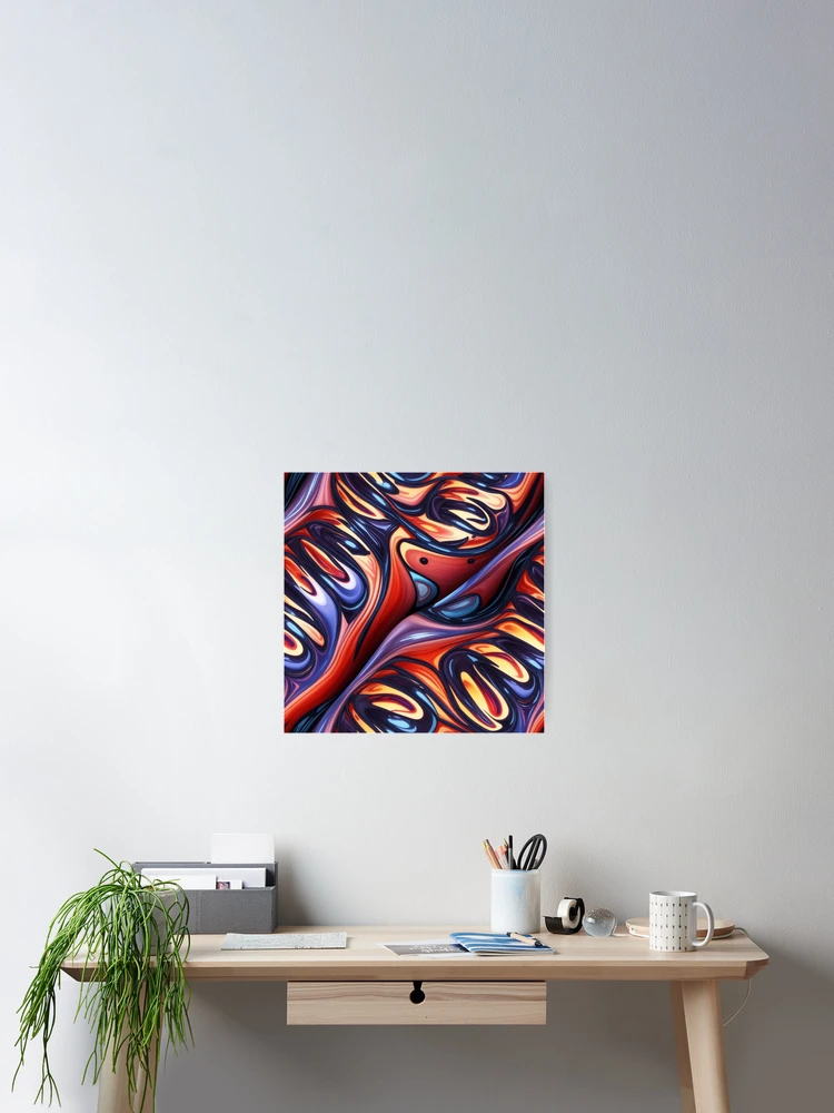 Aperçu 2 sur 3. Poster avec l'œuvre Abstract art pattern créée et vendue par Rothnaric.