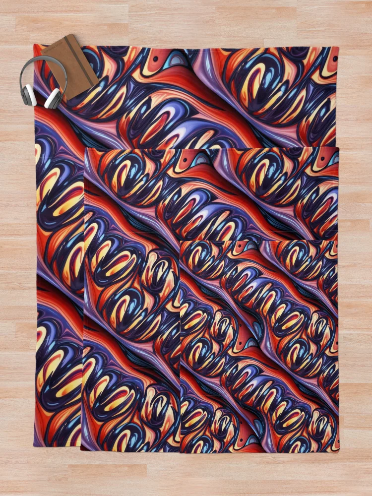 Thumbnail 5 of 6, Throw Blanket, Abstract art pattern designed and sold by Rothnaric.