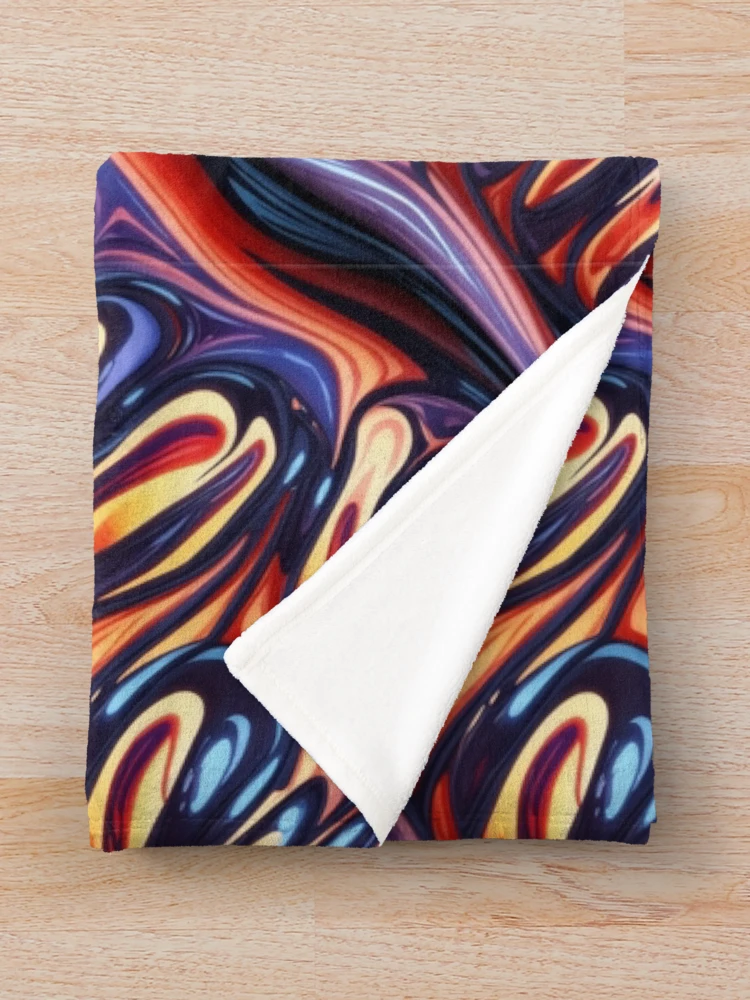 Thumbnail 3 of 6, Throw Blanket, Abstract art pattern designed and sold by Rothnaric.