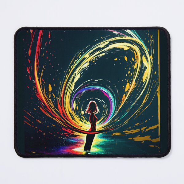 Item preview, Colorful fluid movements around a girl standing in water designed and sold by Shinihime.