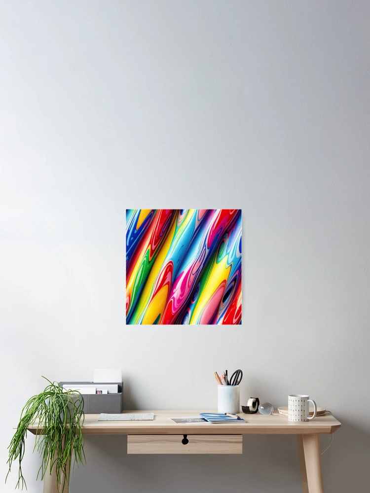 Thumbnail 2 of 3, Poster, Abstract paint mixing pattern designed and sold by Rothnaric.