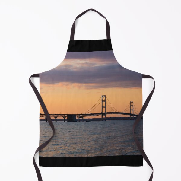 Item preview, Orange Dusk Mackinac Bridge designed and sold by mljdwhite.