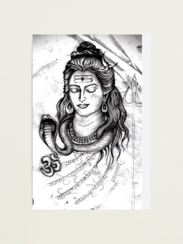 How to draw mahadev easy | Moon With Mahadev Drawing | Half Face Mahadev  Drawing Tutorial | God - YouTube