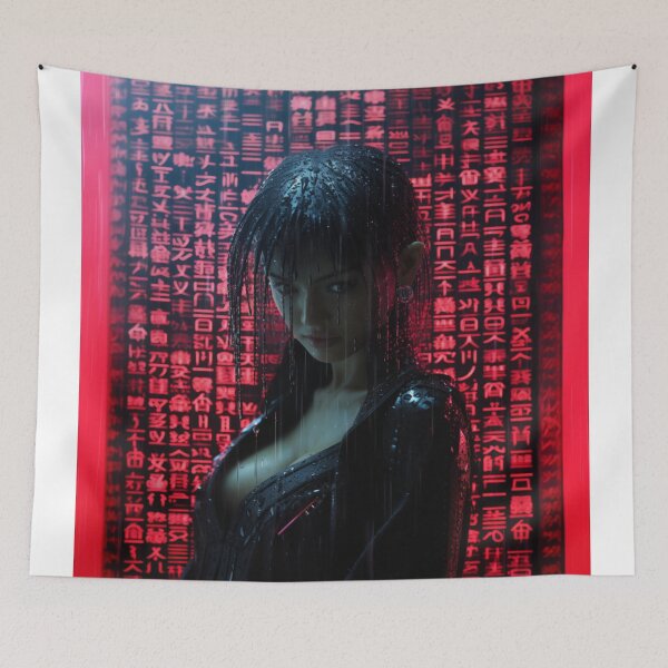 Item preview, Cyber Punk Girl in the Matrix By Jonathan P., and AI designed and sold by JonathanP514.