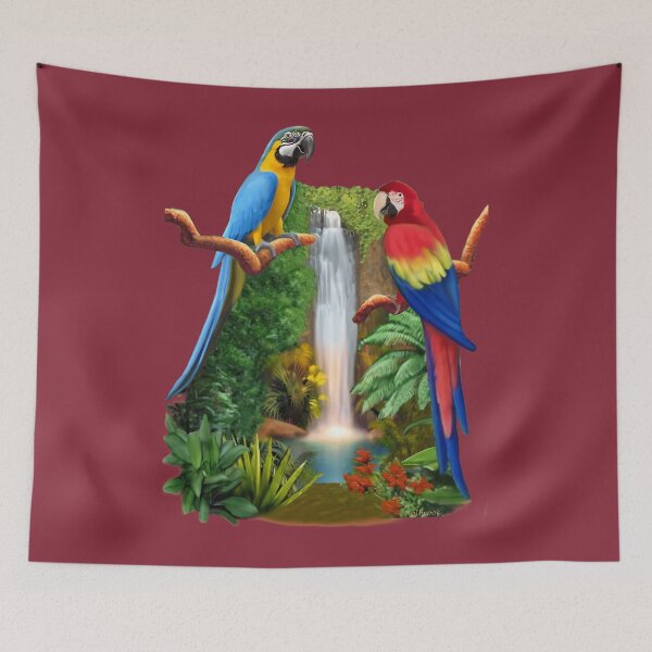 Item preview, MACAW TROPICAL PARROTS Drawstring Bag 	 designed and sold by rvonihvuaz65.