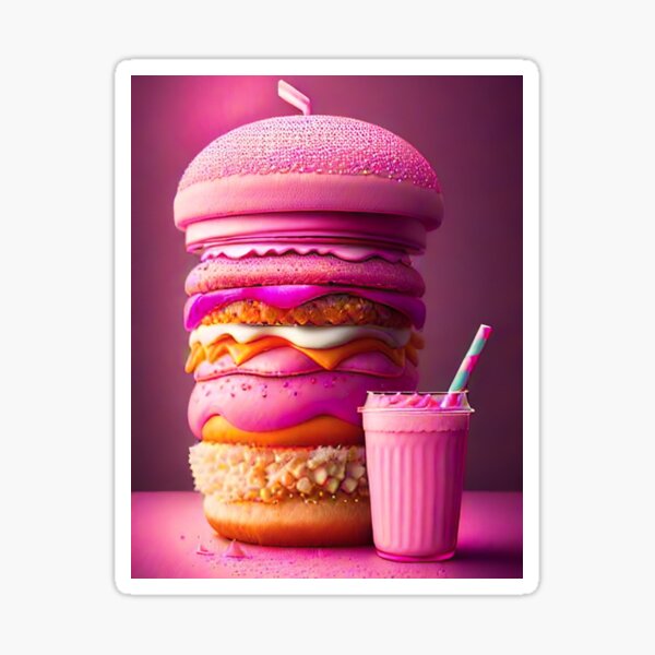 little hamburger Sticker for Sale by greywalnutshop