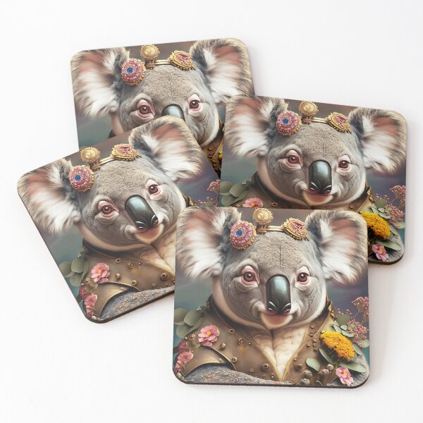 Item preview, Steampunk koala portrait designed and sold by koalas1414.