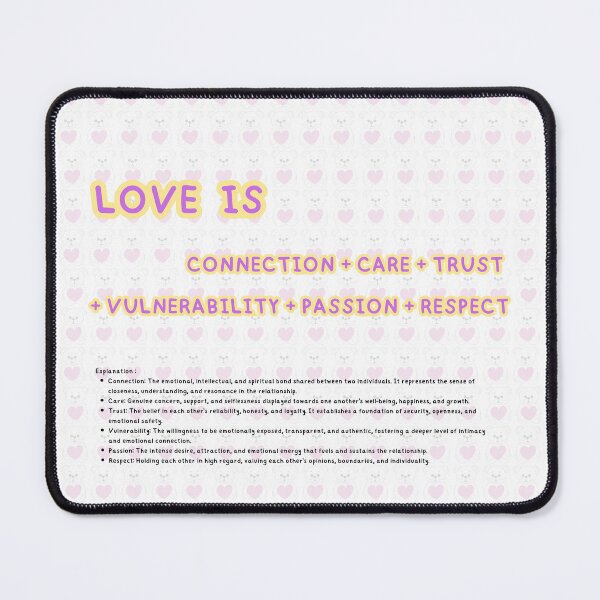 Item preview, Equation of love's Bear = Connection+Care+Trust+Vulnerability+Passion+Respect designed and sold by ChillBearCo.