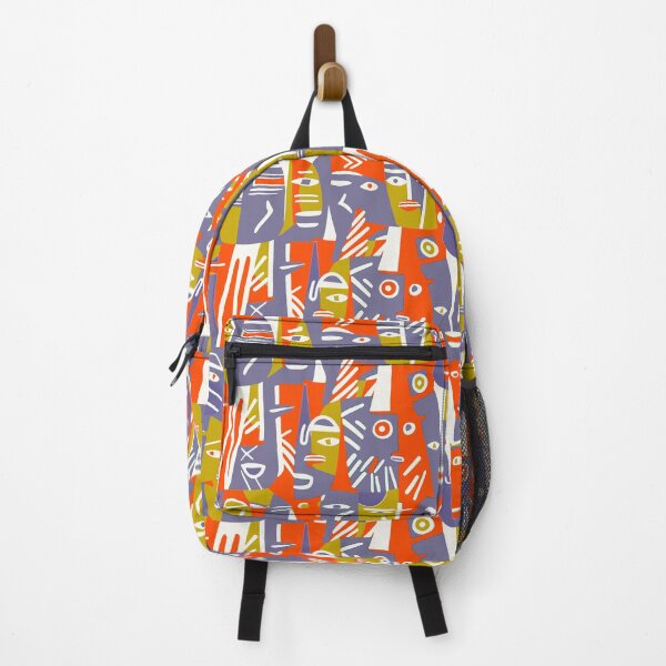 Item preview, Cubist ethnic faces designed and sold by Alessandro Remo Mazzoni Remotextiles.
