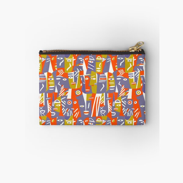 Item preview, Cubist ethnic faces designed and sold by Alessandro Remo Mazzoni Remotextiles.