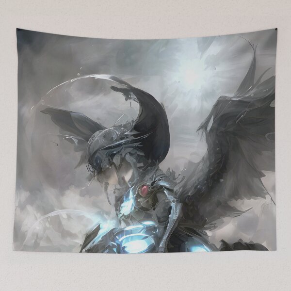 Item preview, MistHaven Foggy Monster - The Sun's Last Glimpse Confrontation in the Desolate Wasteland designed and sold by IsdinMisthaven.