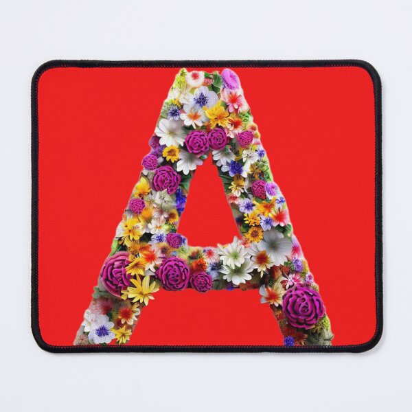 Item preview, Letter A design in the shape of flowers  designed and sold by Shadyshoo.