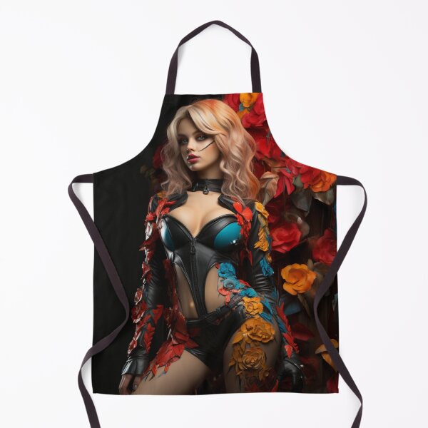 Item preview, Pretty woman with multicolored flowers By Jonathan P. and AI designed and sold by JonathanP514.
