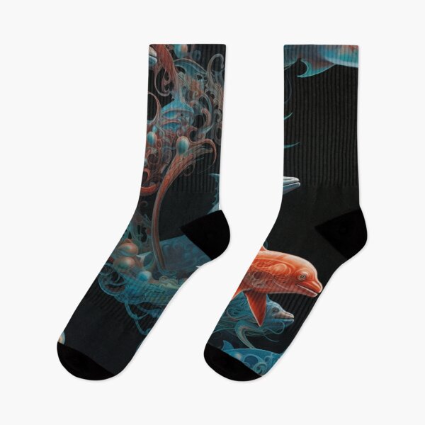 Item preview, Mystical Dolphins in the Deepest Ocean designed and sold by ShakaLife.org.