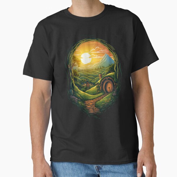 Vista previa del artículo con la obra «J.R.R. Tolkien, Bolsón Cerrado, Comarca, Bilbo, Frodo, LOTRO», diseñado y vendido por Misty Mountain Merchandise.