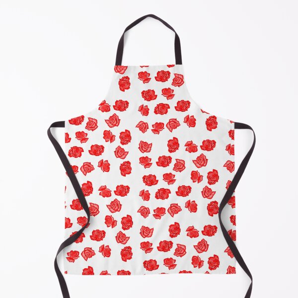 Item preview, Very red and small roses on white designed and sold by FlowerandDesing.