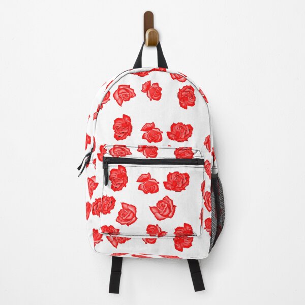 Item preview, Very red and small roses on white designed and sold by FlowerandDesing.