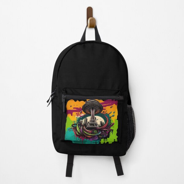 Item preview, Vibrante arte de aguja espacial cubierto de graffiti - Urban Street Art Design designed and sold by AmbientPixels.