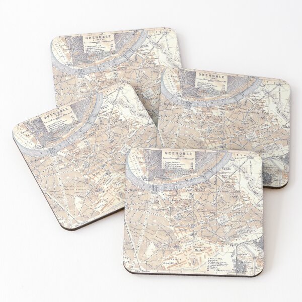 Item preview, Vintage Map of Grenoble France (1914) designed and sold by BravuraMedia.